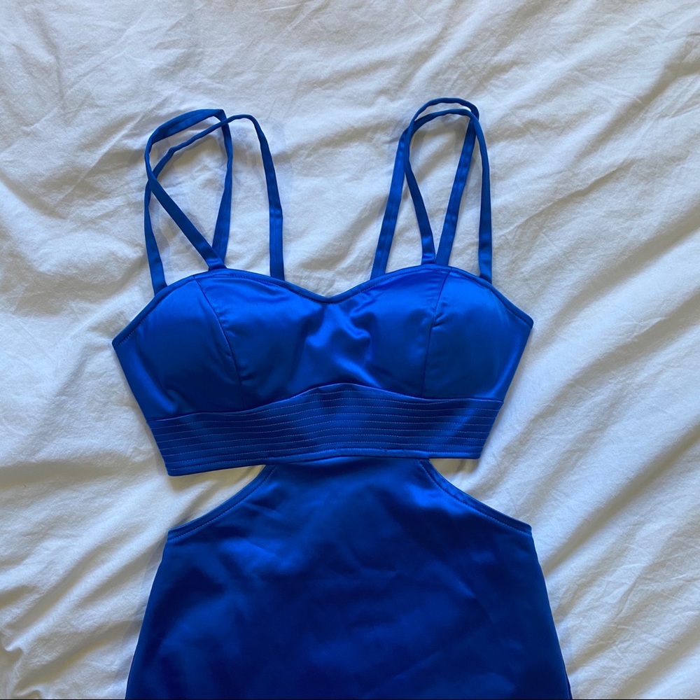 Bebe Royal Blue Cut out Dress
